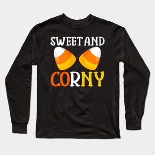 Halloween Design Candy Corn Sweet and Corny Halloween Fashion Long Sleeve T-Shirt